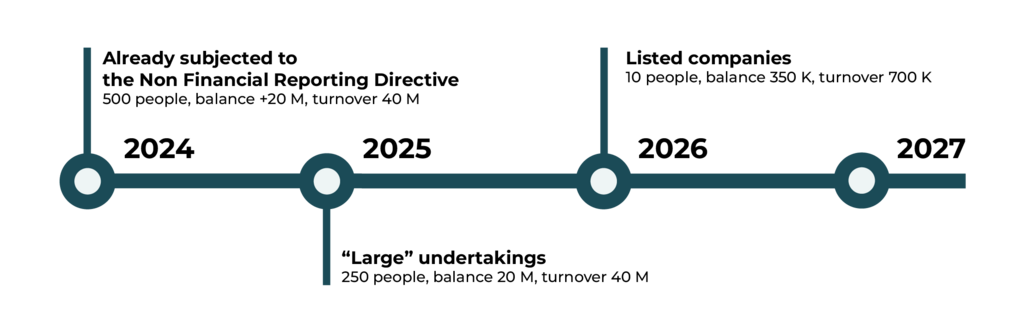 schedule for sustainability raporting
